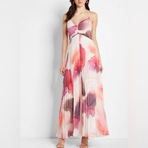 Express - Printed Sleeveless Pleated Floral Maxi Dress - Size XL - NWT